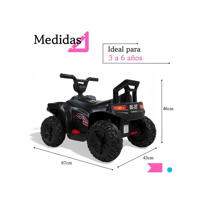 Carro Montable El&eacute;ctrico Moto Cuatrimoto Ni&ntilde;o T... image number null