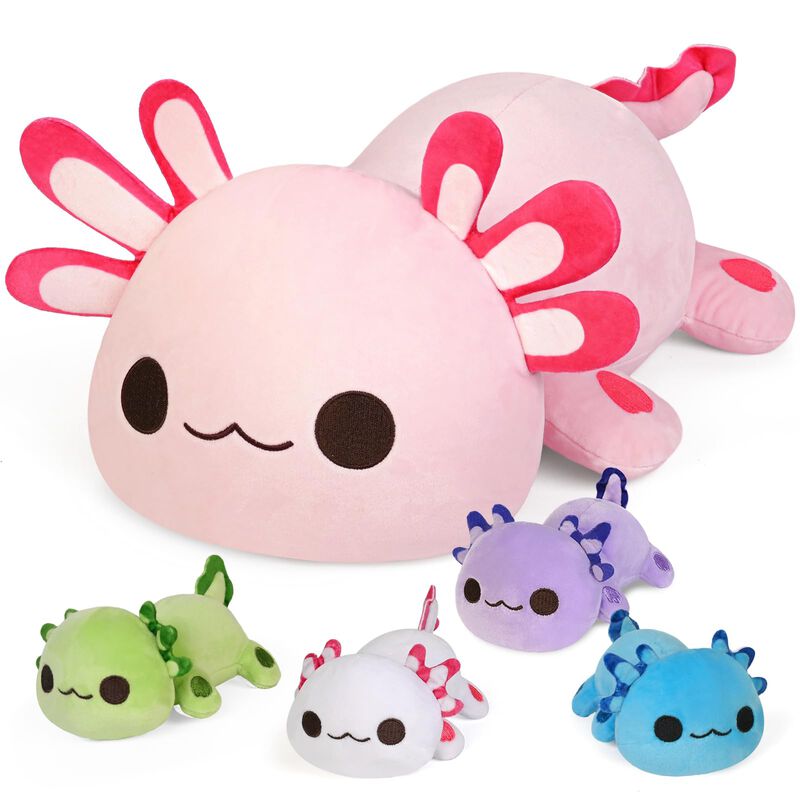 Juguetes De Peluche Mam&aacute; Ajolote Con 4 Beb&eacute;s De... image number null