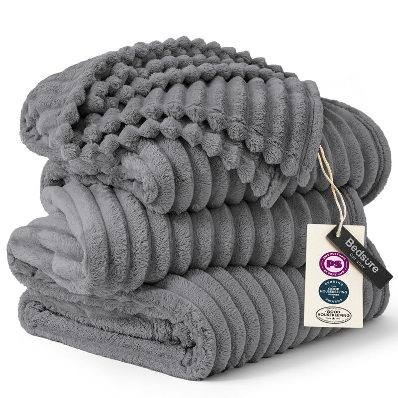 Manta Bedsure 305 cm Forro Polar Gris Escarcha image number null