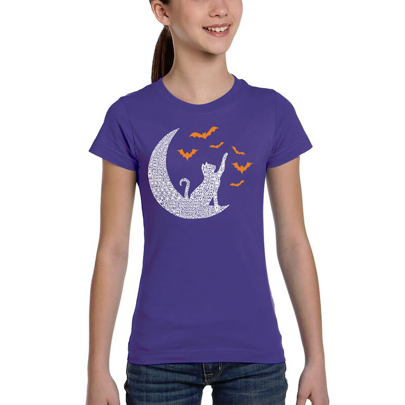 Camiseta Word Art Para Ni&ntilde;a - Murci&eacute;lagos Lunar... image number null