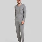 Pijama Modal con Escote en Pico Gris