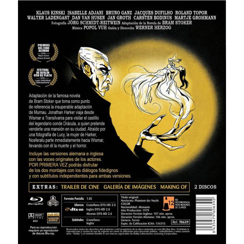 Nosferatu, Vampiro De La Noche [2 Blu-ray] (197... image number null
