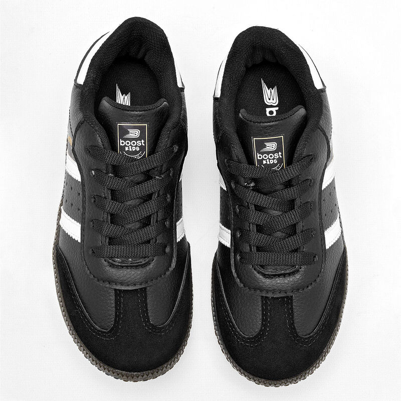 Boost Tenis urbano para ni&ntilde;o negro blanco BAJA image number null