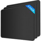 Alfombrilla De Rat&oacute;n Gimnor 26x21 Cm Negra - Pack De 3 Con Costura