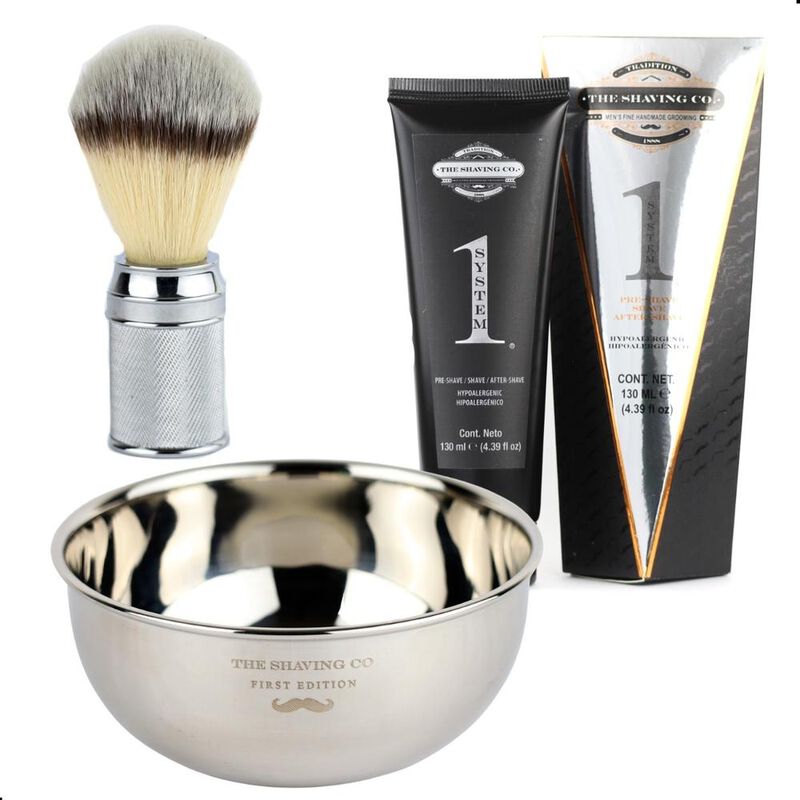 Kit Afeitado The Shaving Co Broch Acero Vasija ... image number null