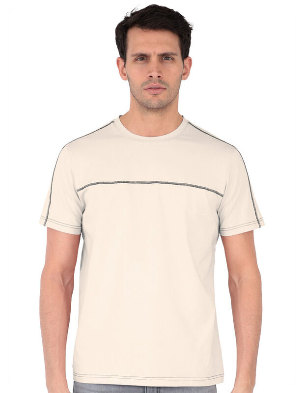 Playera Casual Hombre Premium Cuello Redondo Be... image number null
