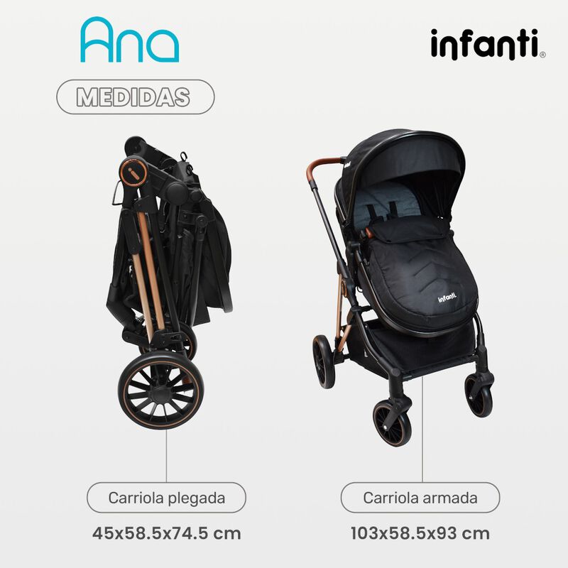 Carriola Con Portabebé  Ana Plegado Compacto image number null