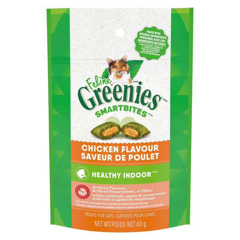 Treats Greenies Feline Smartbites Healthy Indoo... image number null