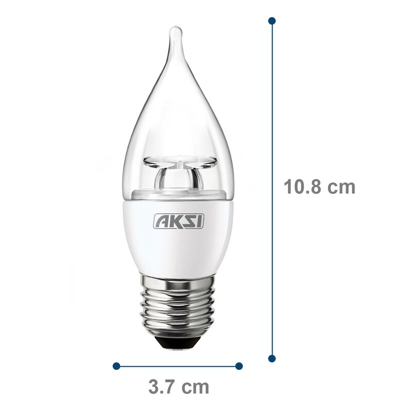 Pack de 10 focos LED Aksi 4W Flama Base E27 Luz... image number null