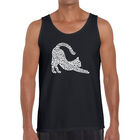 Tank Top Word Art Para Hombre - Gato Estir&aacute;ndose - Negro