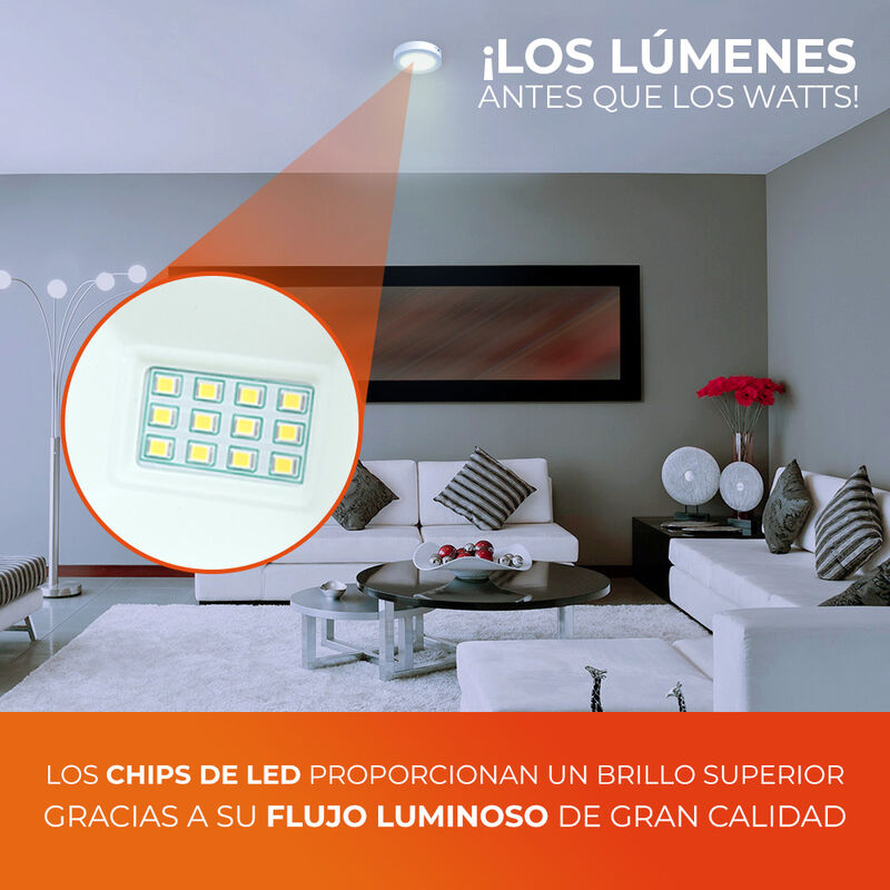 Lampara Sobreponer Techo Blanco 12w Luz D&iacute;a 12p... image number null
