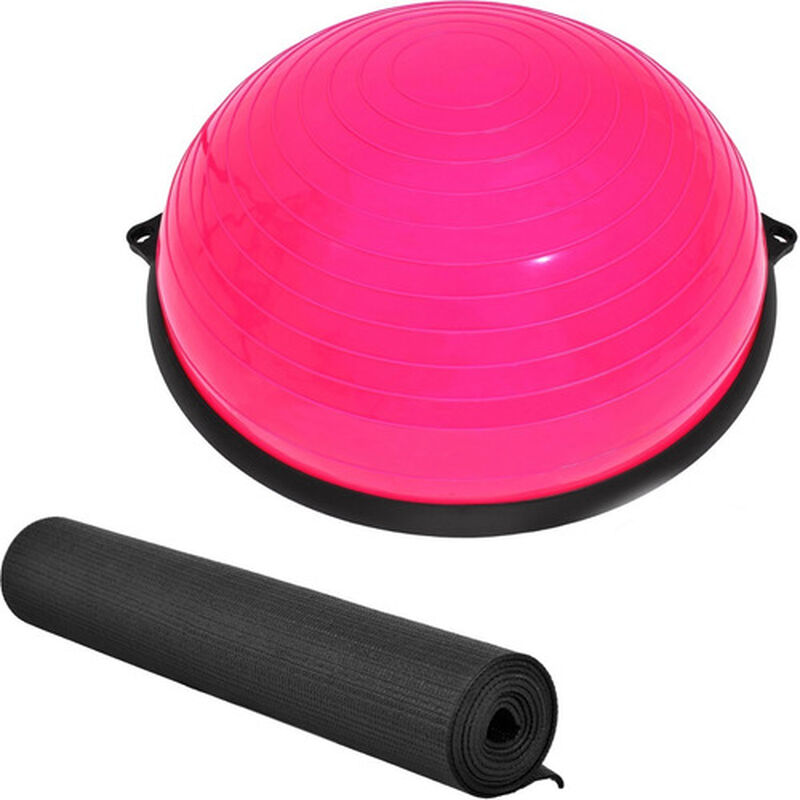 Pelota Rosa Tipo Bosu Entrenamiento Yoga Gym + ... image number null