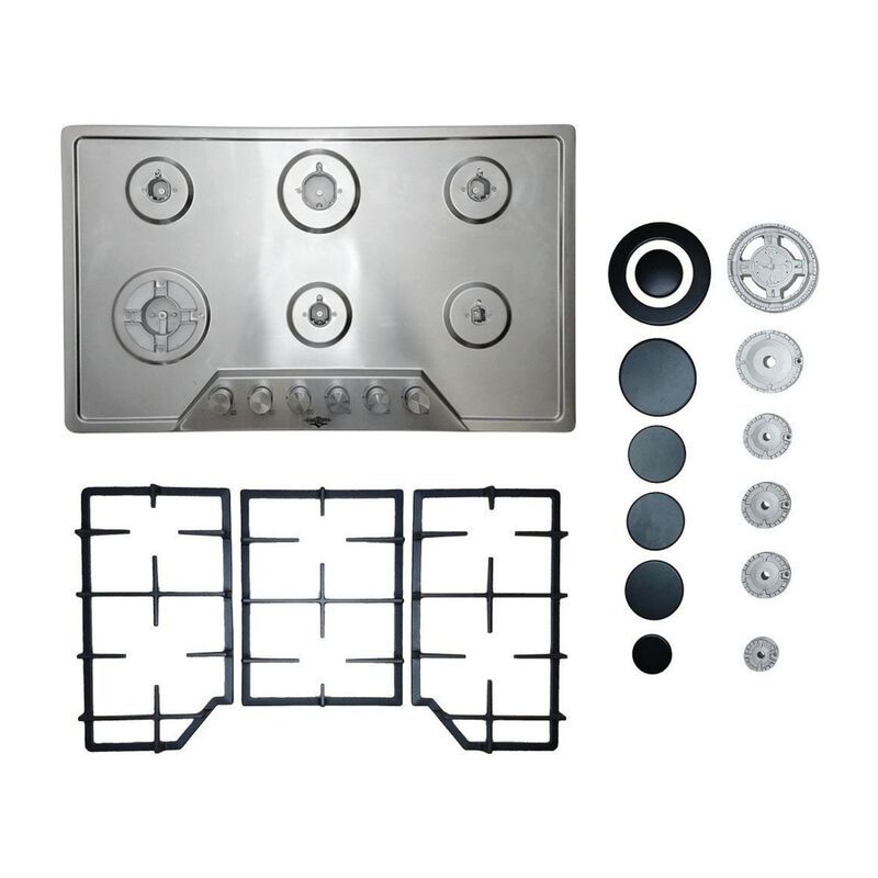 Parrilla Gas 6 Quemadores Empotrable Acero Inox... image number null