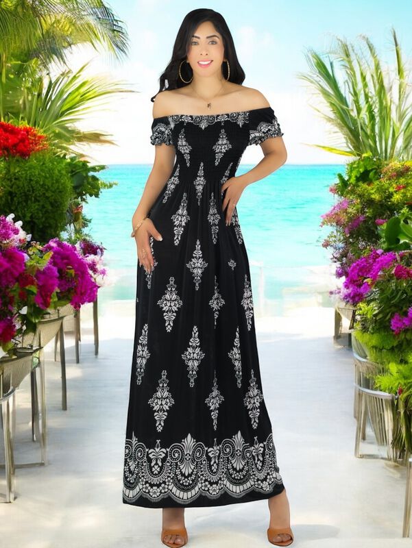 Vestido Maxi Casual Mujer Largo C&oacute;modo VES-1024... image number null