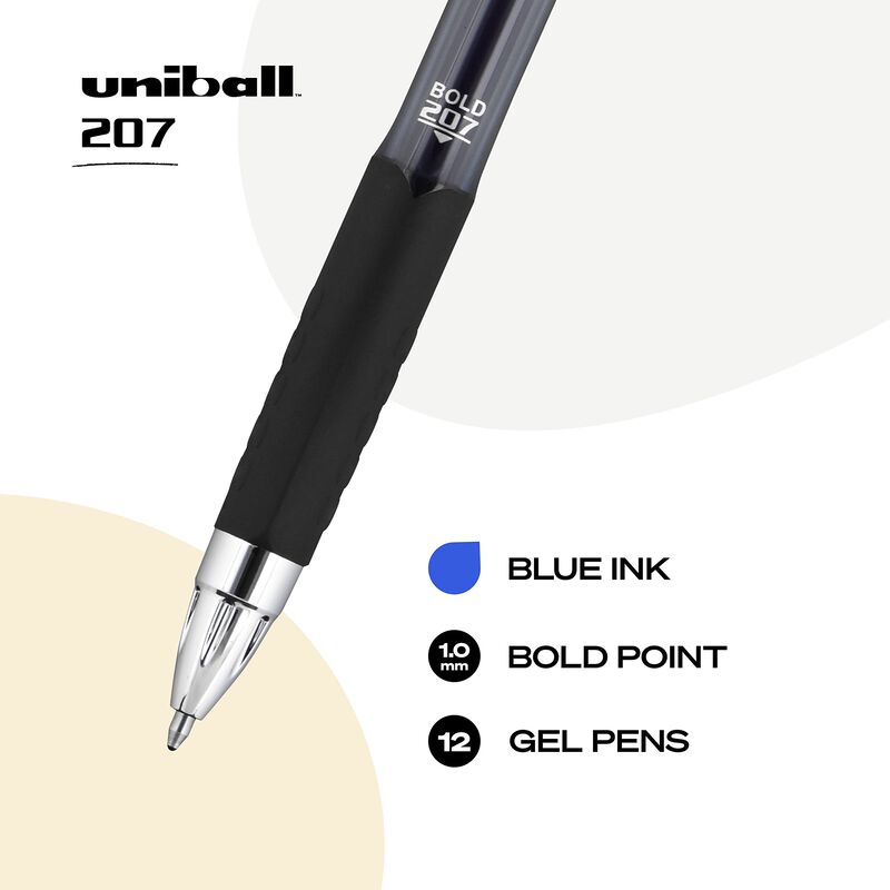 Bol&iacute;grafos De Gel Uni-ball Signo 207, 1 Mm, Azu... image number null