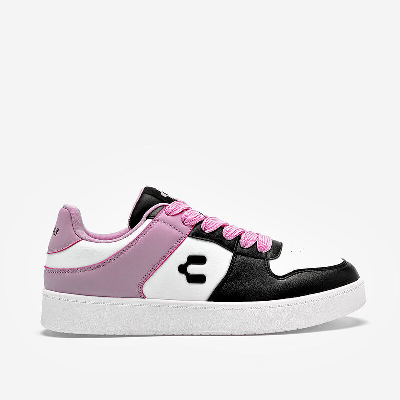 Charly tenis para mujer blanco negro rosa cod 1... image number null