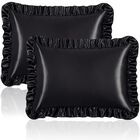 Pack De 2 Fundas De Almohada Satinadas Negras Con Volante Homiest &ndash; Tama&ntilde;o King