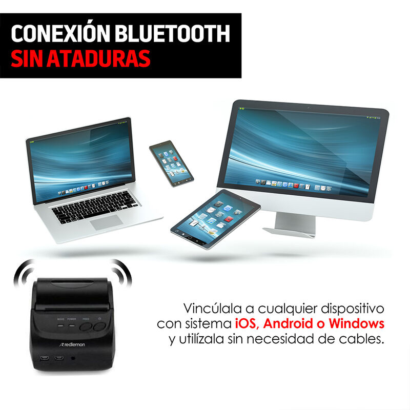 Mini Impresora T&eacute;rmica Port&aacute;til Bluetooth, Inal... image number null