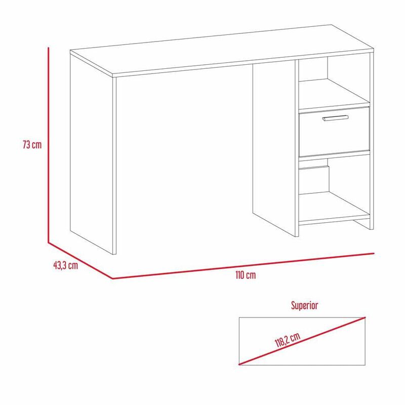 Escritorio Malasia, Beige, Con Un Caj&oacute;n Virtual... image number null