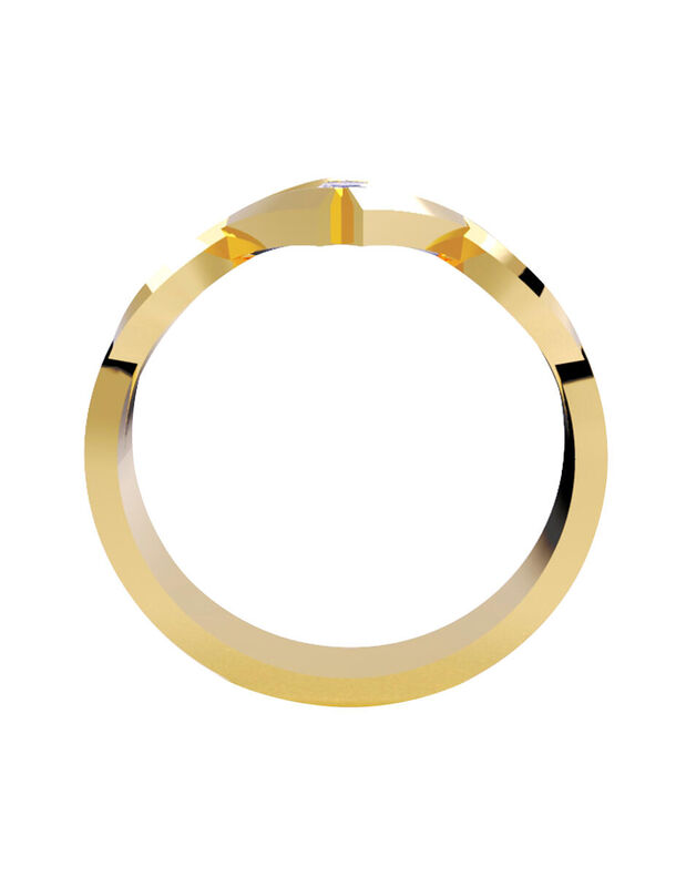 Anillo de Compromiso en Oro Amarillo 14K con Ci... image number null