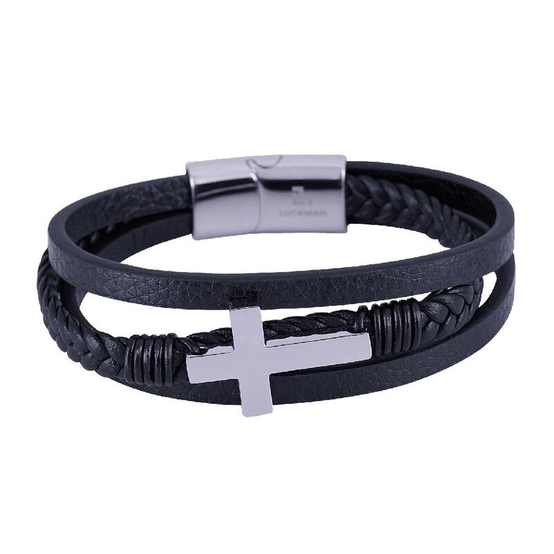Pulseras Hombre, Brazalete Acero Inoxidable, Re... image number null