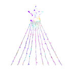 Estrella con cortina de serie 300 LED luz multicolor 2.10 metros