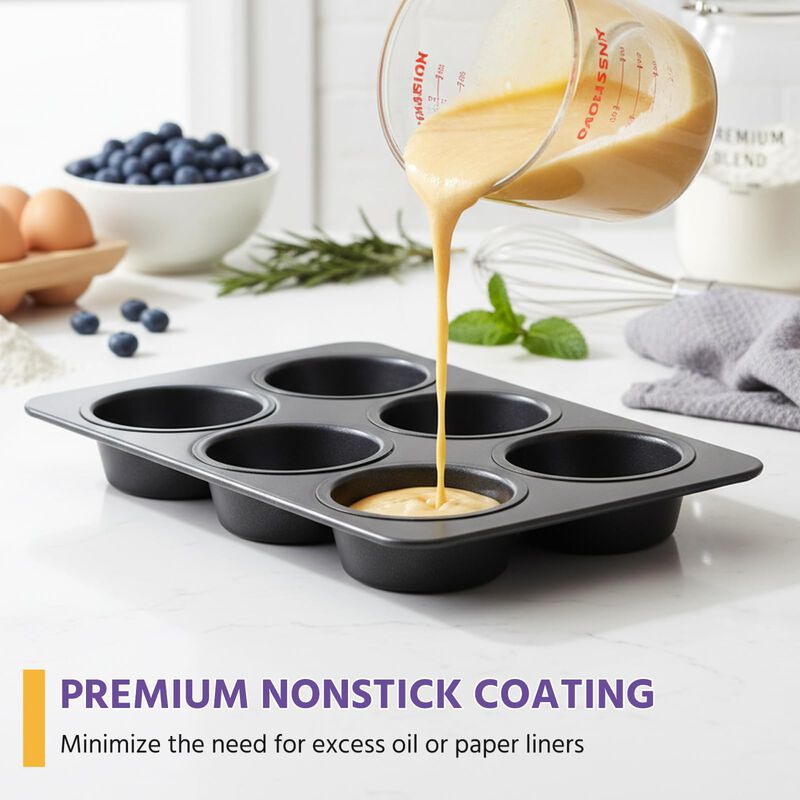 Molde para Muffins E-FAR Pack de 2, 6 Cavidades... image number null