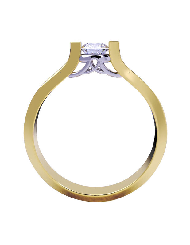 Anillo de Compromiso de 10K con Circonia Talla ... image number null