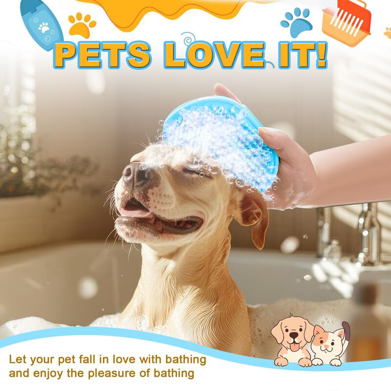 Cepillo De Ba&ntilde;o Para Perros Peehss 3 Pzas Con C... image number null