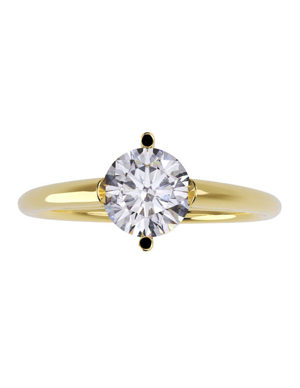 Anillo de Compromiso en Oro de 14K con Circonia... image number null