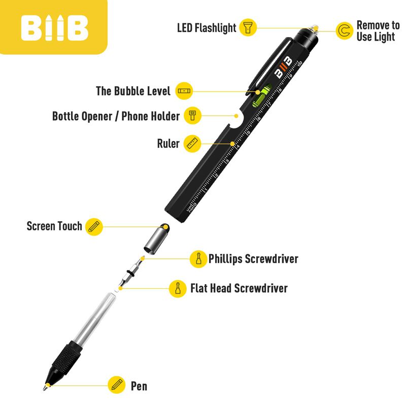 Bol&iacute;grafo Multiherramienta Biib 9 En 1 Para Hom... image number null