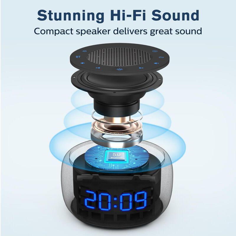 Altavoz Bluetooth Con Despertador Y Radio Buffb... image number null