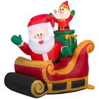 Pap&aacute; Noel Inflable Con Trineo Gemmy