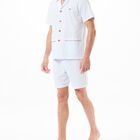 Pijama Cuadros Abierto Azul