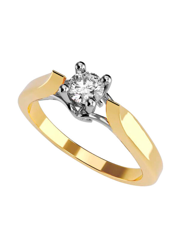 Anillo de Compromiso en Oro de 10K con Circonia... image number null