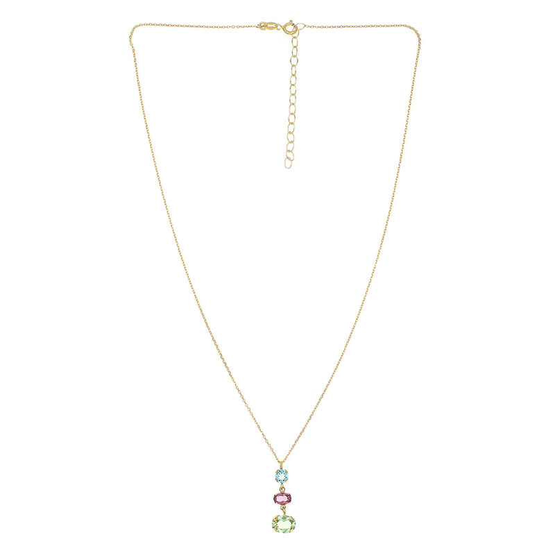 Gargantilla Con Cadena De Plata Dorada 925 Con ... image number null