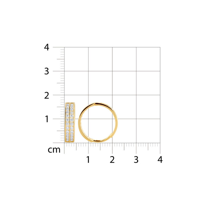 Arracadas De Oro Amarillo 14k Con Zirconias (14... image number null
