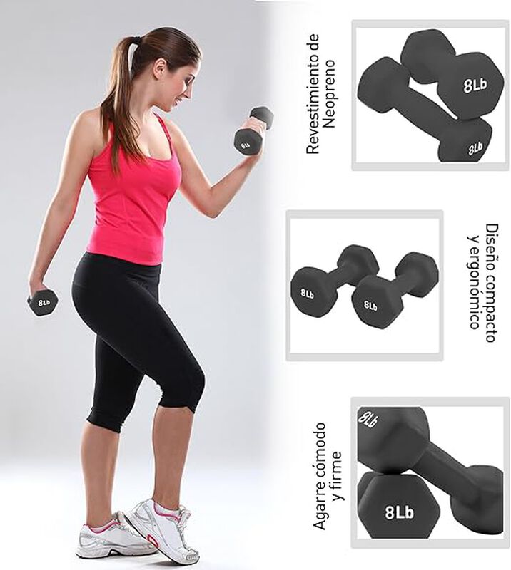 Par de Mancuernas Neopreno 8lbs Bluelander image number null