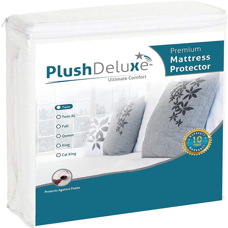 Protector De Colch&oacute;n Plush Deluxe Twin De Algod... image number null