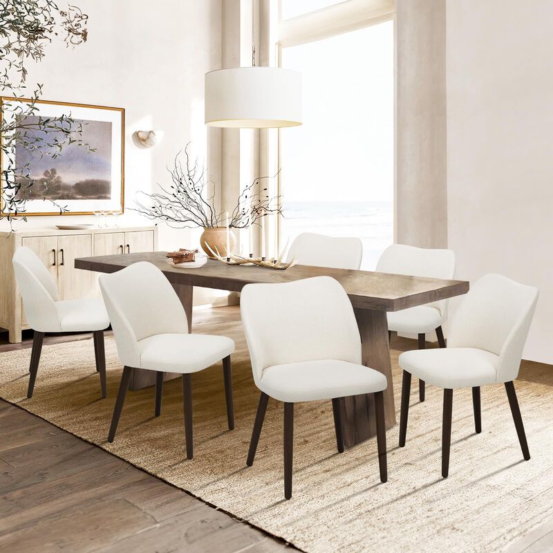 Juego De 6 Sillas De Comedor Colamy De Tela Mod... image number null