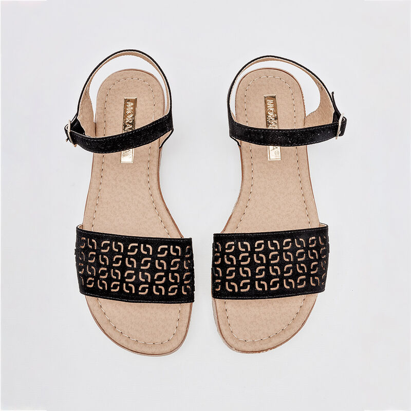 Moramora Sandalia para mujer negro image number null
