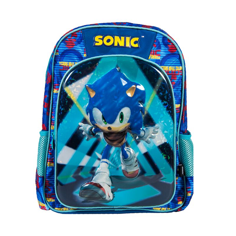 Mochila Sonic con diseño de personaje, azul, co... image number null