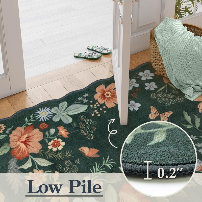 Alfombra Lahome Floral Green, 150 X 210 Cm, Ult... image number null