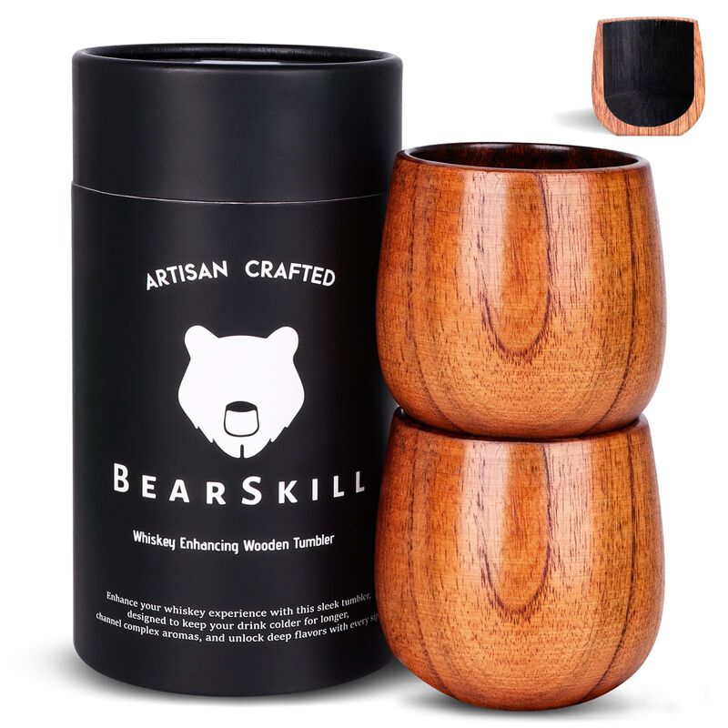 Vaso De Madera Para Whisky Bearskill, Vaso De B... image number null