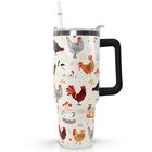 Vaso T&eacute;rmico Ceovfoi 1200 ml Con Asa Y Pajilla