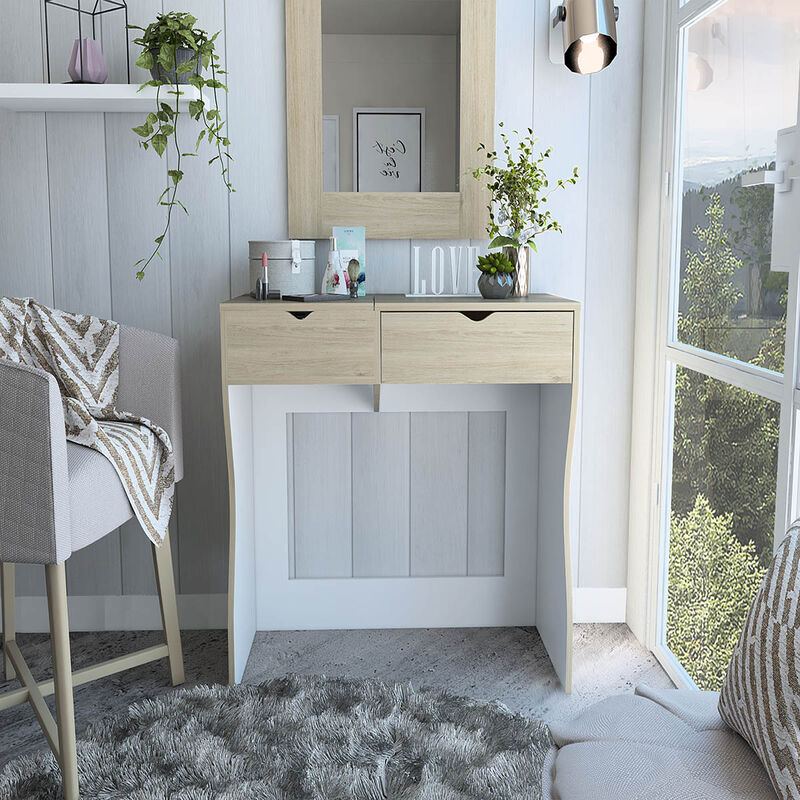 Mueble Tocador Perlak Beige Y Blanco Virtual Mu... image number null