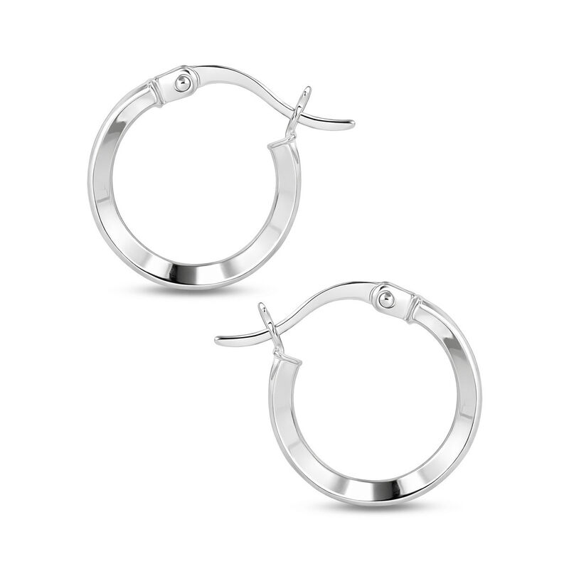 Arracadas Oro Blanco 10k Con Zirconias 10 mm | ... image number null