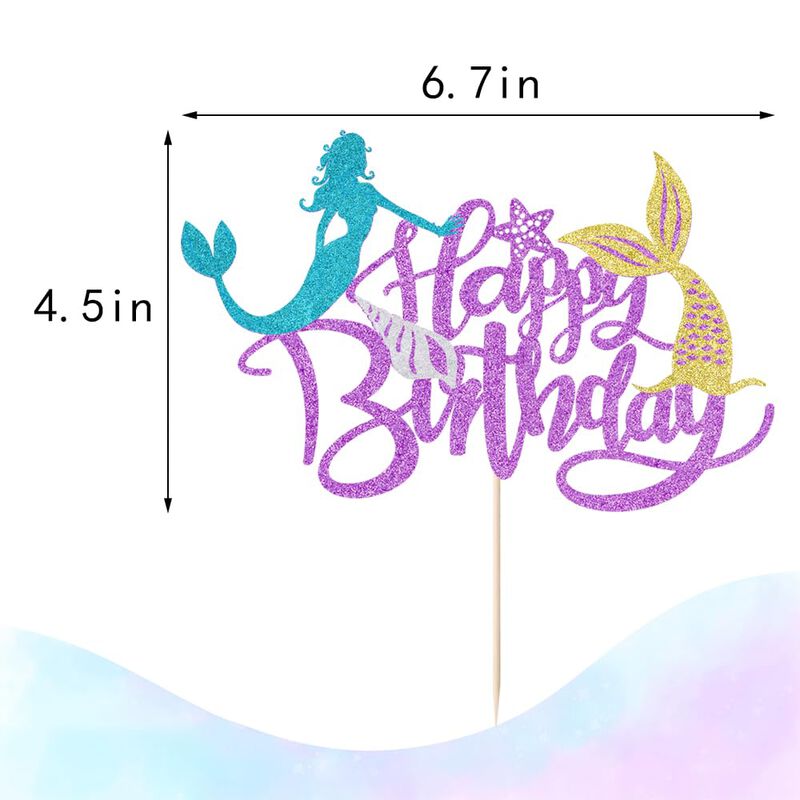 Adorno Para Pastel Sleyberoy 20 cm Sirena Viole... image number null