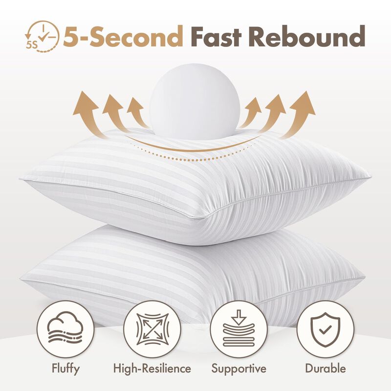 Almohada Miulee 46 cm Juego De 2 Con Relleno De... image number null