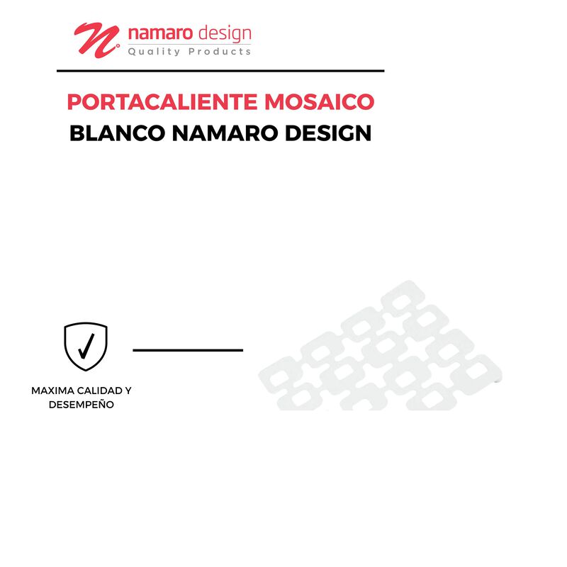 Portacaliente Mosaico Blanco Namaro Design image number null